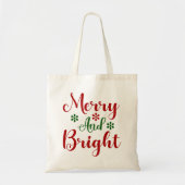 Vrolijk en helder rood en groen Kerstmis Tote Bag (Voorkant)