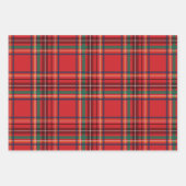 Vrolijk en helder rood kerstfeest inpakpapier vel (Voorkant)