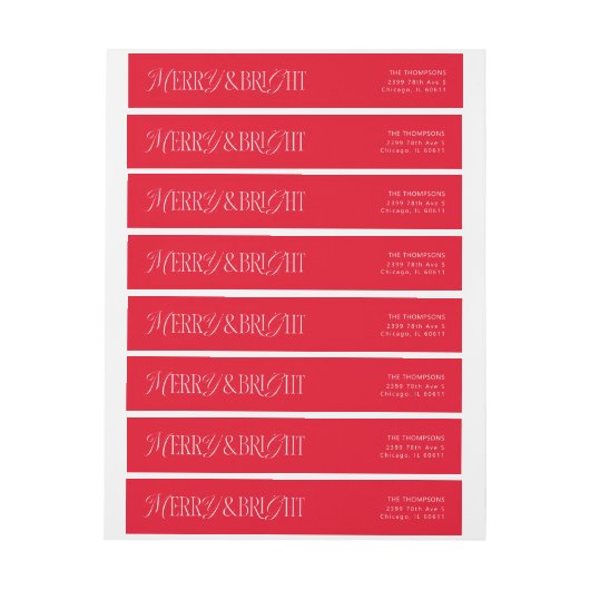 Vrolijk en helder rood Kerstmis (Vel)