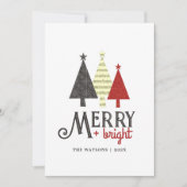 Vrolijk en helder rood Kerstmis Feestdagenkaart (Voorkant)