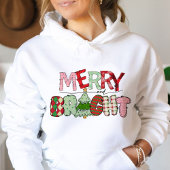 Vrolijk en helder rood Kerstmis Hoodie