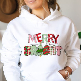 Vrolijk en helder rood Kerstmis Hoodie