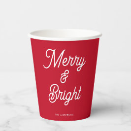 Vrolijk en helder rood Kerstmis Papieren Bekers