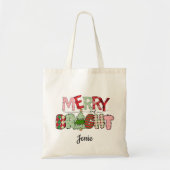 Vrolijk en helder rood Kerstmis Tote Bag (Voorkant)