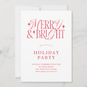 Vrolijk en helder rood minimalistisch kaart (Voorkant)