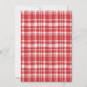 Vrolijk en helder rood minimalistisch kaart (Achterkant)