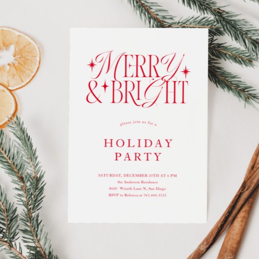 Vrolijk en helder rood minimalistisch kaart