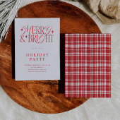 Vrolijk en helder rood minimalistisch kaart