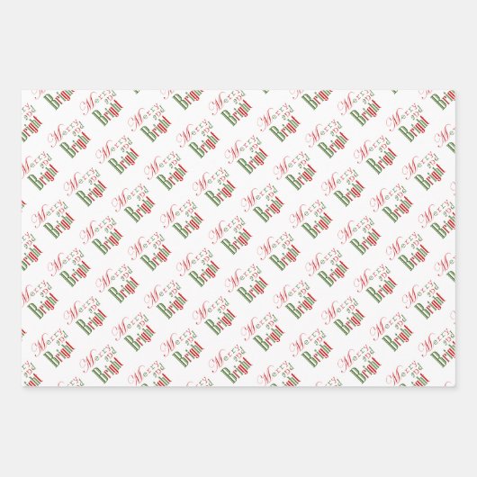 Vrolijk en helder, rood 'n groen inpakpapier vel (Voorkant)