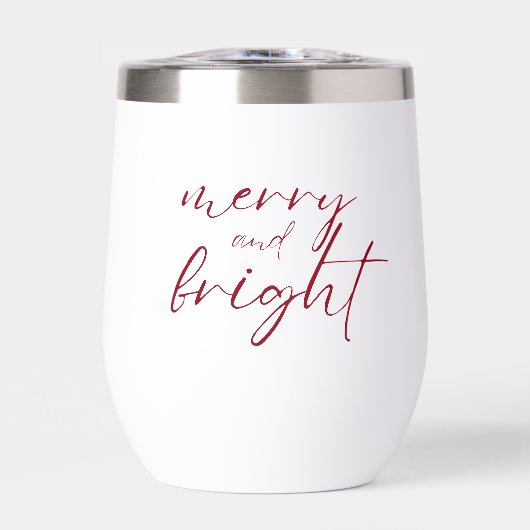 Vrolijk en helder rood script kerst (Voorkant)
