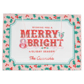 Vrolijk en helder | Roze en rode Holly | Gepersona Groot Cadeauzakje (Achterkant)