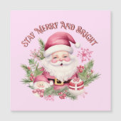 Vrolijk en helder - Roze Kerstman (Voorkant)