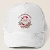 Vrolijk en helder - Roze Kerstman Trucker Pet (Voorkant)