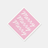 Vrolijk en helder roze Kerstmis Servet (Hoek)