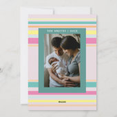 Vrolijk en helder roze kerstvakantie Kaart (Achterkant)