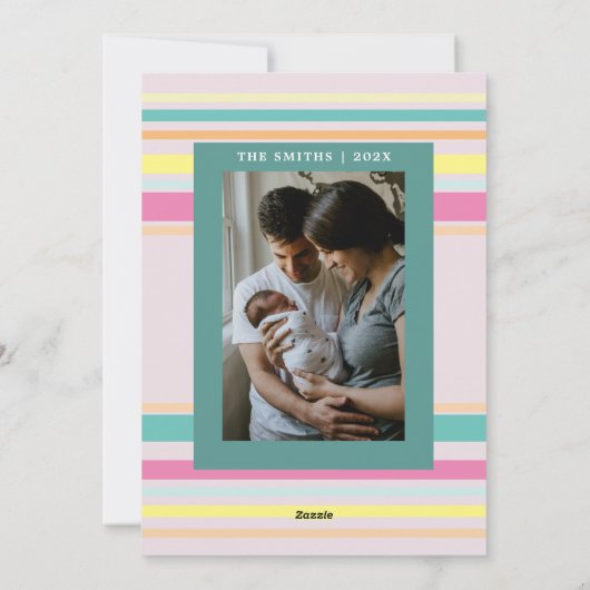 Vrolijk en helder roze kerstvakantie Kaart (Achterkant)