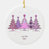Vrolijk en helder roze Xmas Tree Ornament Keepsake (Achterkant)