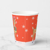 Vrolijk en helder Rudolph Rendier Rood Papieren Bekers (Rechts)