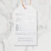 Vrolijk en helder rustiek Kraft en zilver Cadeaulabels (Voorkant)