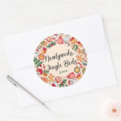 Vrolijk en helder Schattige gepersonaliseerd Ronde Sticker (Envelop)