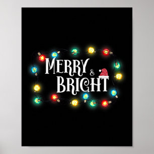 Vrolijk en helder Schattige kerst Gezegde Xmas Quo Poster