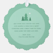 Vrolijk en helder script foto licht groen ornament kaart (Achterkant)