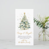 Vrolijk en helder script niet-foto kerstboom feestdagenkaart (Staand voorkant)