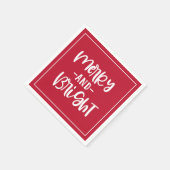 Vrolijk en helder script rode feestdag servet (Hoek)