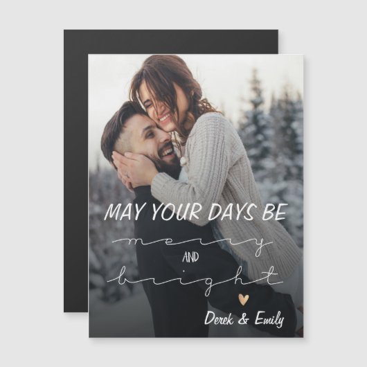 Vrolijk en helder  script vakantie fotokaart (Voorkant / Achterkant)