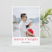 Vrolijk en helder Simply Red Flat Holiday Kaart (Staand voorkant)