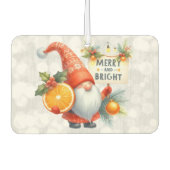 Vrolijk en helder Sinaasappel Gnome Glittery Luchtverfrisser (Voorkant)