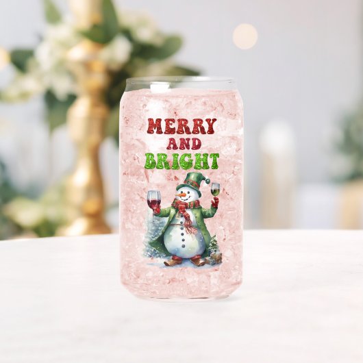 Vrolijk en helder sneeuwman blikvorm glas (Insitu (Huwelijk))