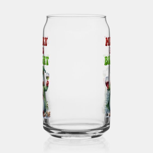 Vrolijk en helder sneeuwman blikvorm glas (Links)