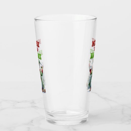 Vrolijk en helder sneeuwman glas (Rechts)