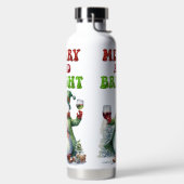 Vrolijk en helder sneeuwman waterfles (Links)