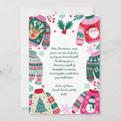 Vrolijk en helder sneeuwvlokken 1 Foto Kerstmis Feestdagenkaart (Achterkant)