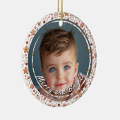 Vrolijk en helder snoep aangepaste kind foto keramisch ornament (Rechts)