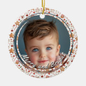 Vrolijk en helder snoep aangepaste kind foto keramisch ornament (Voorkant)