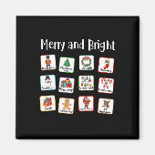 Vrolijk en helder spraaktherapeut AAC SLP Kerstmis Magneet (Voorkant)