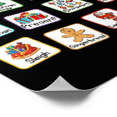 Vrolijk en helder spraaktherapeut AAC SLP Kerstmis Poster (Hoek)