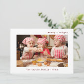 Vrolijk en helder stijlvolle familiefoto | feestda kaart (Staand voorkant)