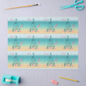 Vrolijk en helder strand Kerstmis Tissuepapier (Craft)