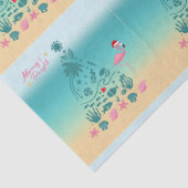 Vrolijk en helder strand Kerstmis Tissuepapier (Detail)