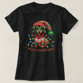Vrolijk en helder teckel t-shirt