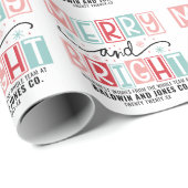 Vrolijk en helder trendy  aangepaste kerst cadeaupapier (Rol Hoek)