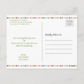 Vrolijk en helder, twee foto's, multi-kleur feestdagenkaart (Achterkant)