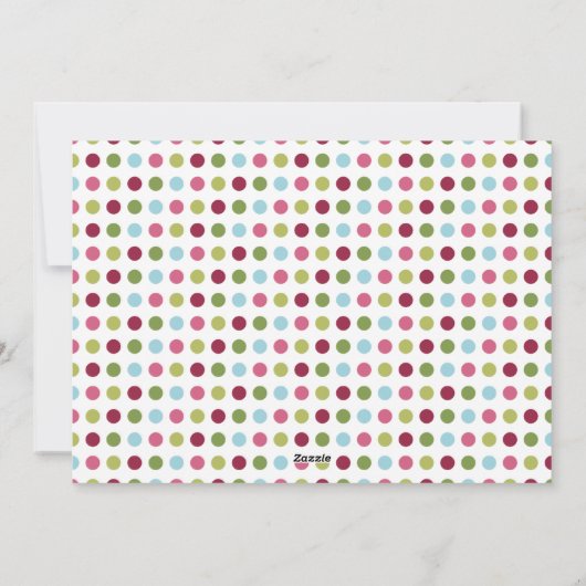 Vrolijk en helder, twee foto's, roze accent feestdagenkaart (Achterkant)