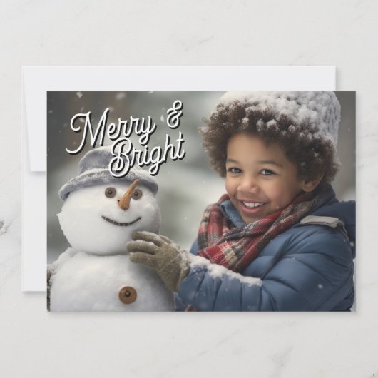 Vrolijk en helder uw vakantiefoto feestdagenkaart (Voorkant)