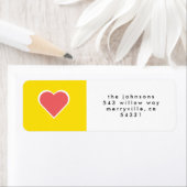 Vrolijk en helder Vakantie Liefde Hoor Adres Label (Insitu)