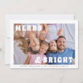 Vrolijk en helder vet typografie kerst feestdagenkaart (Voorkant)